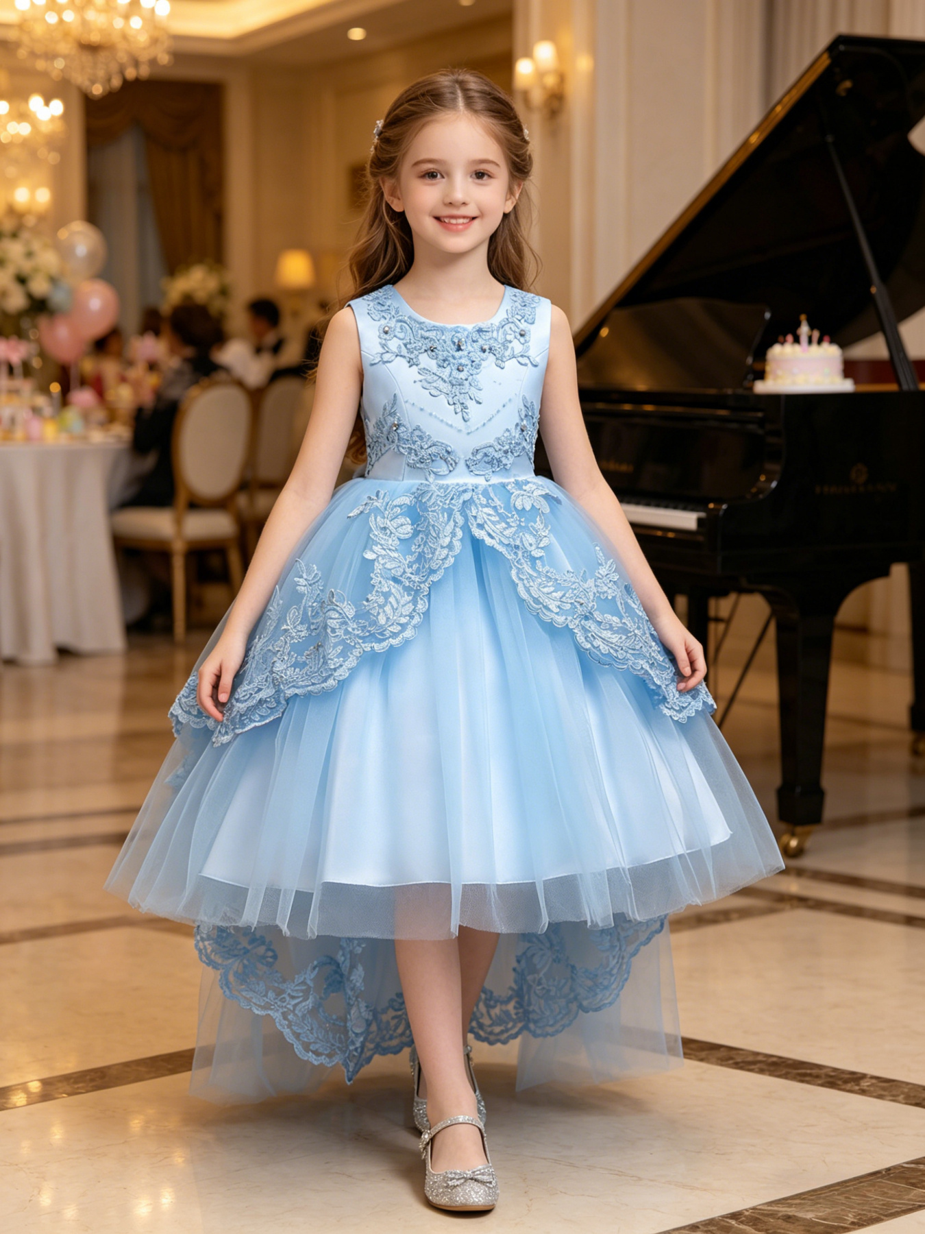 light blue dresses for kids sold on Temu United States