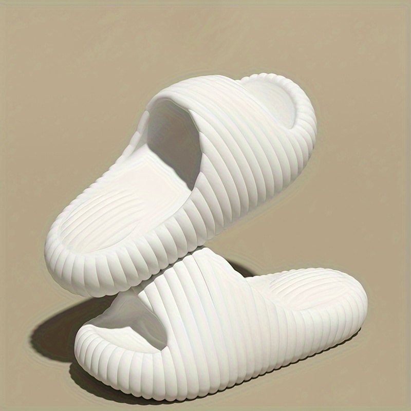 womens lightweight quick dry slip on slippers soft cushioned insoles non slip pu sole cushioning arch support for   beach bathroom poolside couples matching footwear easy clean slipper shoes beach sandals     material supportive insoles home lounging Product details 5