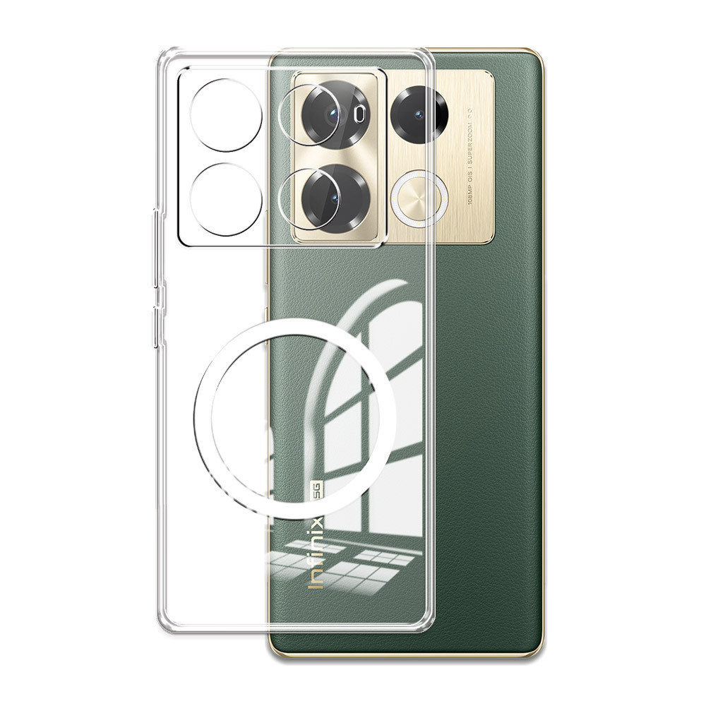 TEMU Funda para Móvil: Compatible con Infinix Note 40 Pro 5G/Pro+ 5G/Pro 4G y Note 30 5G, Esta Funda Transparente de Definición con Anillo Magnético