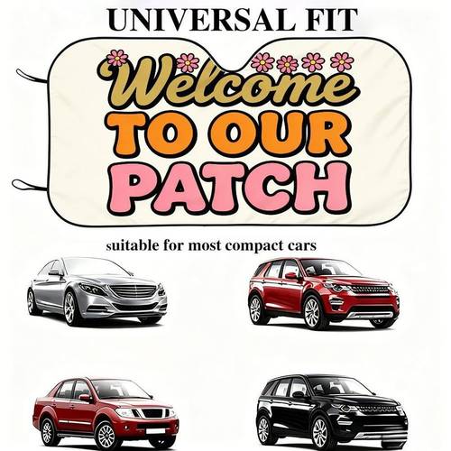 festive welcome to pumpkin theme car sun visor halloween decoration auto front window sunshade heat insulation and uv protection for interior and foldable universal fit for most vehicles car cool