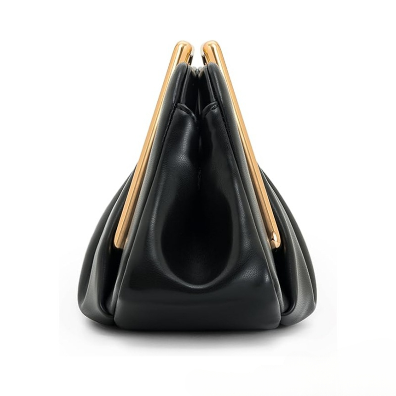 Luxury Elegant Evening Clutch with Magnetic Closure & Fixed Strap - Shiny Solid Color Handbag for Women, Wedding, Party, Formal Events - Burgundy/Black/Light Brown/White - Versatile Bridesmaid Gift & Daily Use Bag, Bridal Handbag, Designer Handbags for Women, Wedding Guest Bag, Bridal Clutch Purses, Dress Purse, Party Accessory, Stylish Purse, Highquality Finish, Sleek Construction, Women's Handbag, Fashion Women