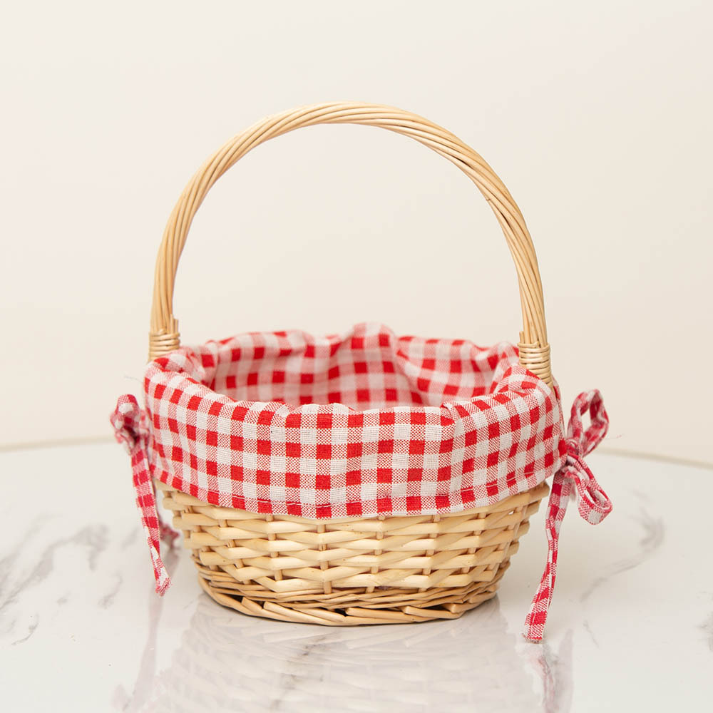 TEMU 1pc Modern Minimalist Mini Basket Suitable For Dance Practice, Flower Arranging & Storage - Multi- Hand-held Basket With Willow, Compact For,,