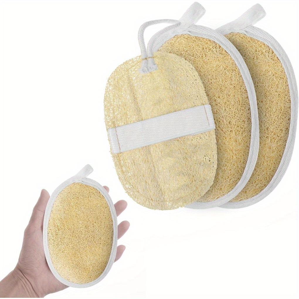 Natürlicher Luffa Peeling-Schwamm – 4 Stück, Pflanzenbasiert, Für Hautpflege & Haushalt