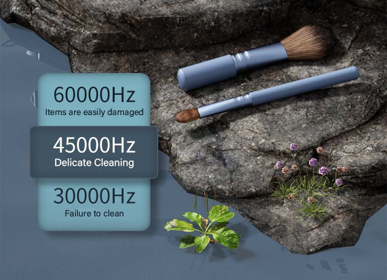 Vibración de alta frecuencia - Máquina de limpieza USB recargable para joyas y relojes, ideal para gafas, aparatos dentales | Tecnología de ondas sonoras, perfecta para uso doméstico
