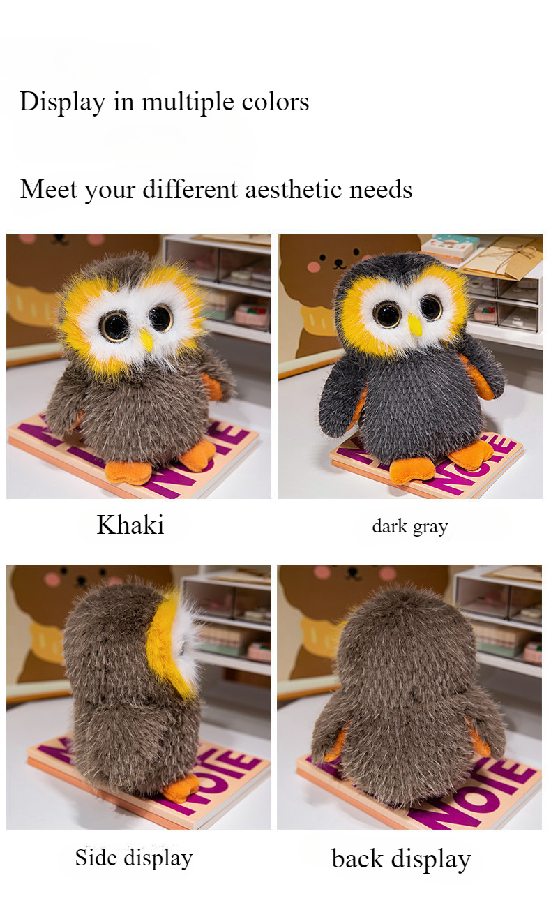 3d cute cartoon owl plush colorful polyester Temu