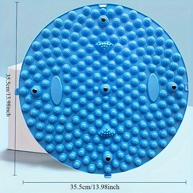 1pc blue silicone   massage mat with acupressure   ergonomic   for   circulation muscle   reduction   home use details 2