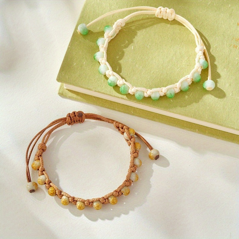 Boho Ceramic Bead Adjustable Bracelet for Women