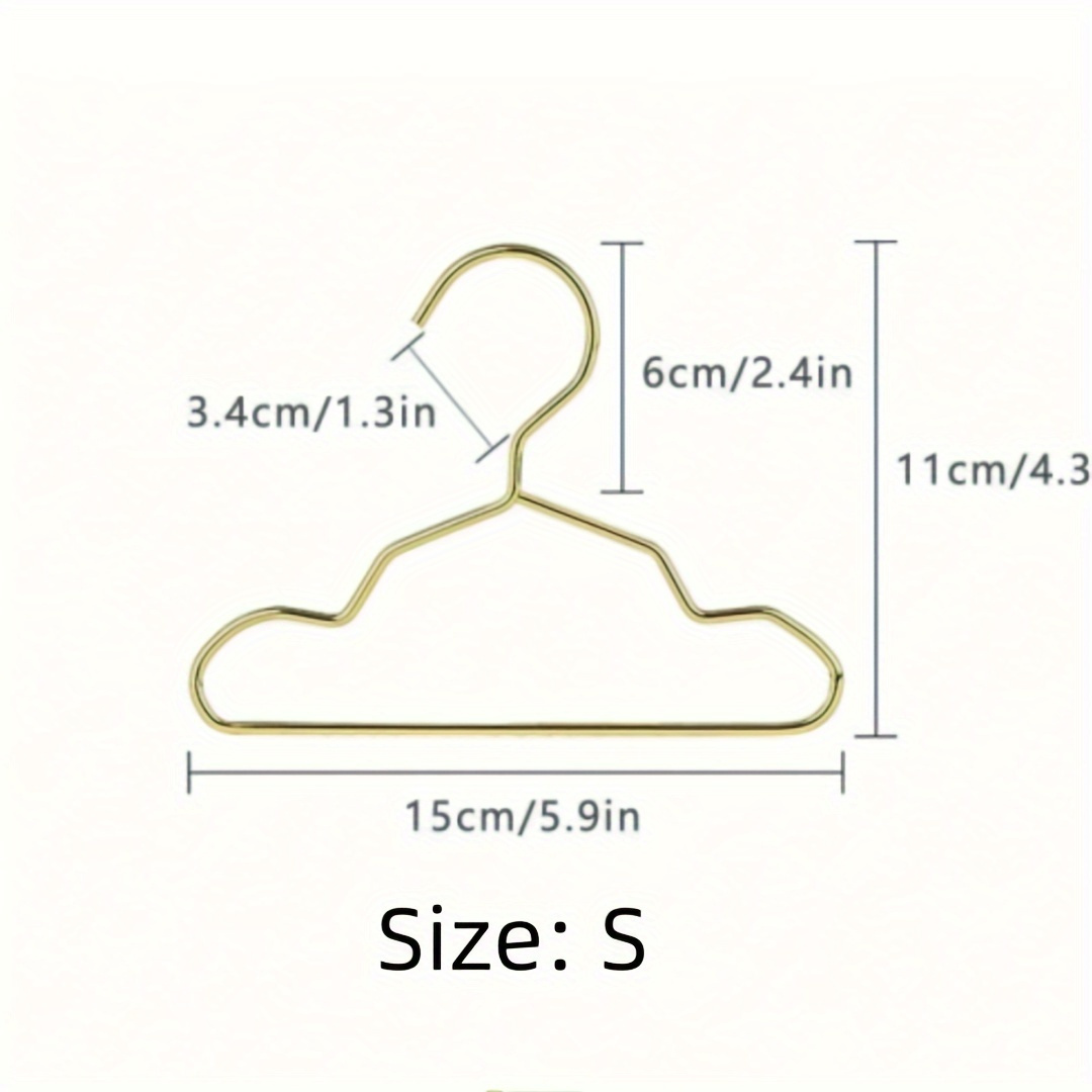 E-shop 11-teiliges Set Goldene Mini-Haken aus Metall, geeignet für Kleidungshaken für kleine Hunde und Katzen, Puppenkleiderhaken, Kopftuch- und