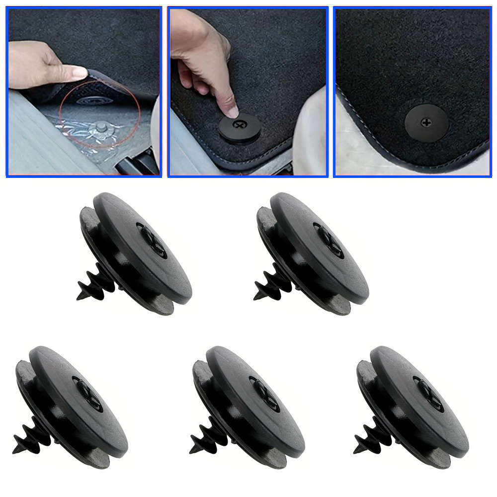 TEMU 15 pezzi (5 set) Fermagli universali per tappetini auto, fermapavimento, supporti di fissaggio, pinze per tappeto, fibbie, fermagli antiscivolo,