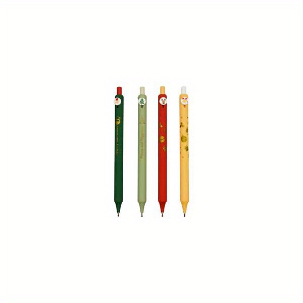 6pcs retractable pens with cute penguin design - black ink, durable metal construction,    , school, office, and party favors, penguin gifts, school stationery,   design, metallic   Product details 6