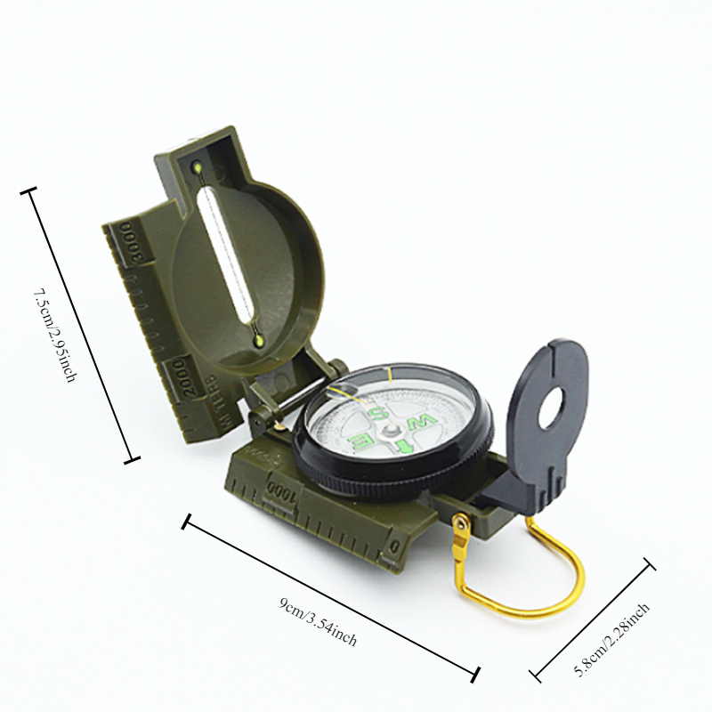 Aluminum Alloy Compass With - Multifunctional Outdoor Navigation Suitable For, Camping, Mountaineering & Survival Gear - Directional Device