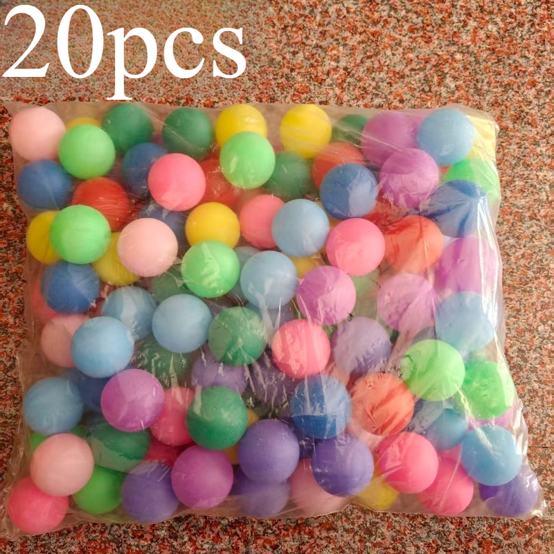 TEMU 20pcs 40mm Frosted Table Tennis Balls, And White, Durable Pp Material, Suitable For Adult Practice And Entertainment, Christmas Gift
