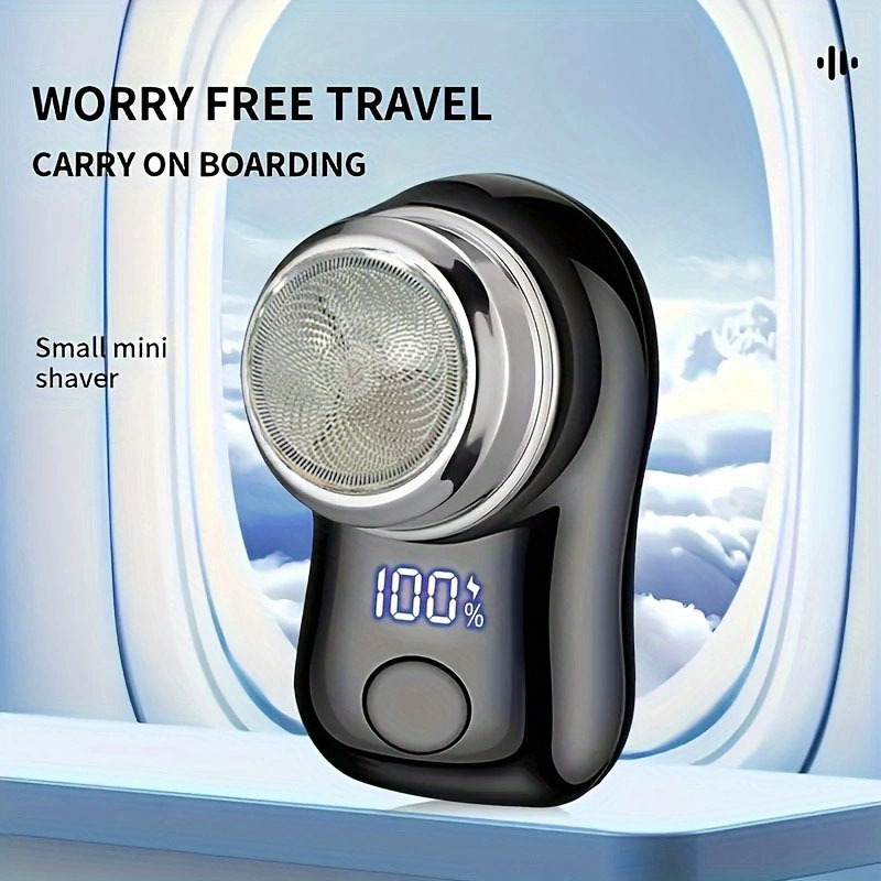 1pc Men's Electric Shaver with USB-C Fast Charging & Long-Lasting Battery - Cordless Shaver with Digital Battery Display, High Quality, Lithium-Ion Power, Compact Travel Design for Home, Office, Travel - Ideal Gift for Men, Rechargeable Shaver, Office Grooming Tool, Stylish Grooming Accessory, Home Shaving, Modern Shaving Tool, Smooth Shave, Frequent Flyers