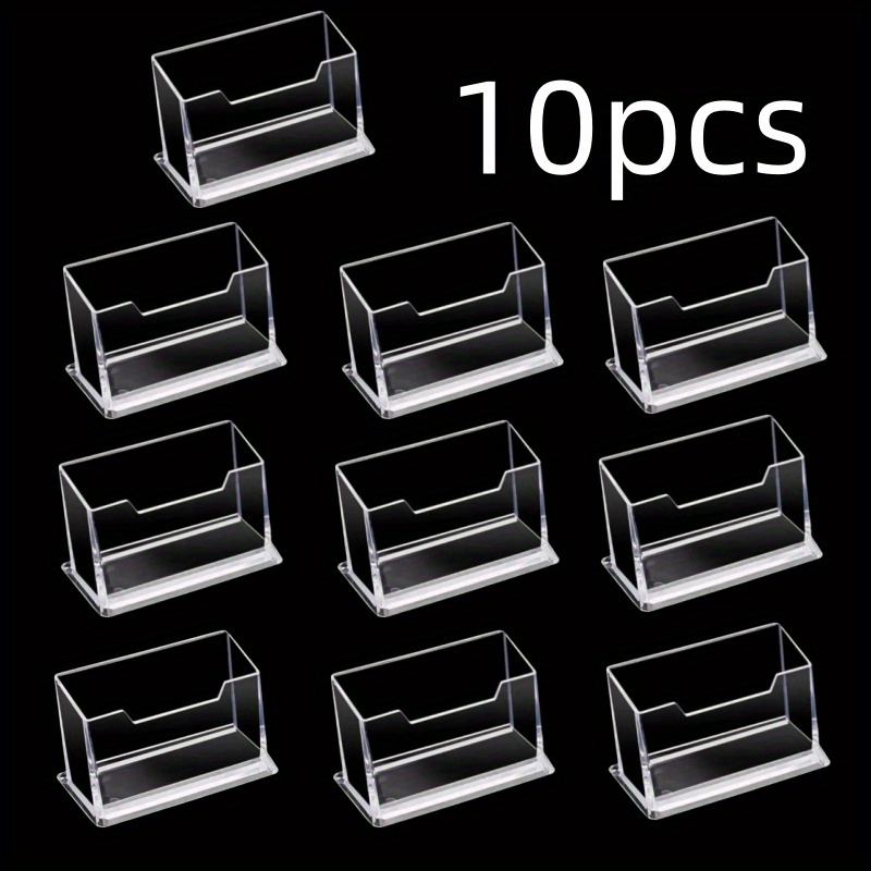 E-shop 10 Stück/20 Stück Klare Acryl-Schreibtisch-Kartenhalter – Eleganter Kreativer Visitenkarten-Organizer für Kleine Papieraufbewahrung