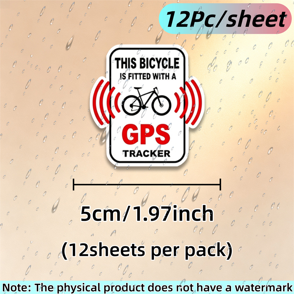 TEMU 12 autocollants de GPS pour vélo, autocollants de voiture amusants adaptés à la sécurité de , aux , à une utilisation en extérieur, faciles à