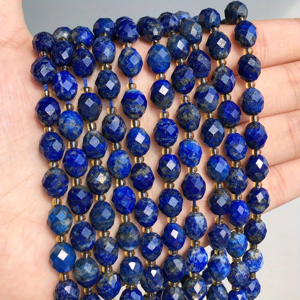 

8X7Mm Perles ovales en pierre naturelle Lapis Perles d'espacement et assortiments de perles pour la fabrication de bijoux Bracelet Diy Collier Accessoires 7.5''