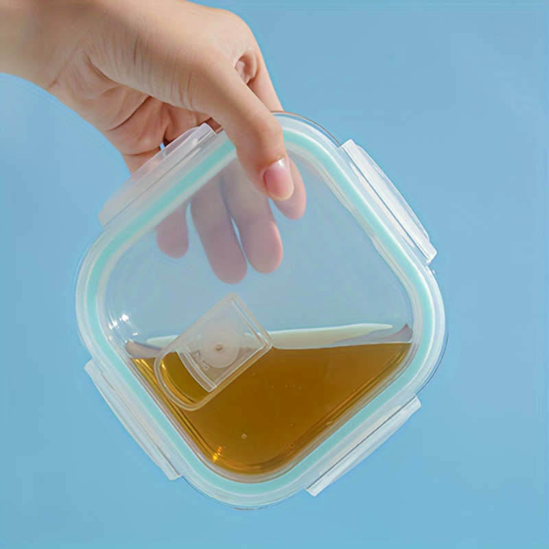 1 3pcs thickened glass lunch box 10 82oz microwave safe rectangular with pink lid for students office workers home use freshness preservation heat preservation Product details 4