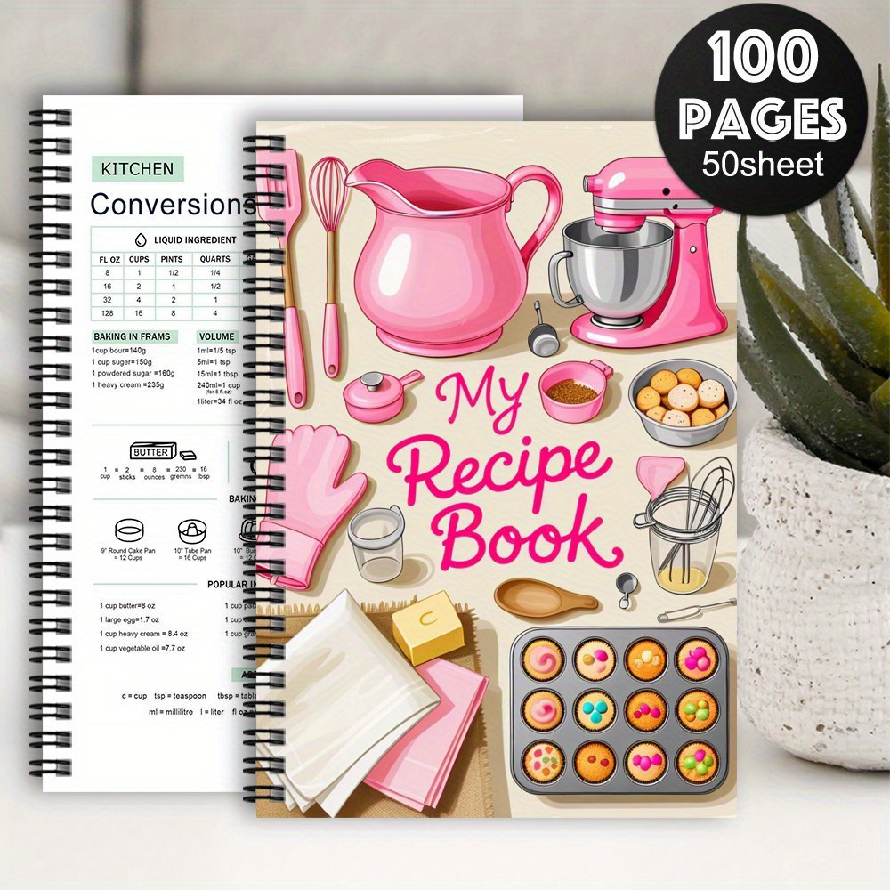 TEMU 1pc Italian Recipe Journal - Italian Language Cookbook With Spiral Binding, Recipe Organizer & Meal Planner For Chefs, - Gift For , Cooking &