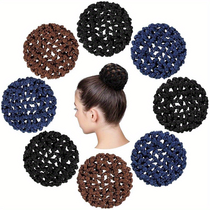TEMU 8pcs Ballet Bun Nets - Invisible Headwear, Suitable For Dance, Women (easy Style)