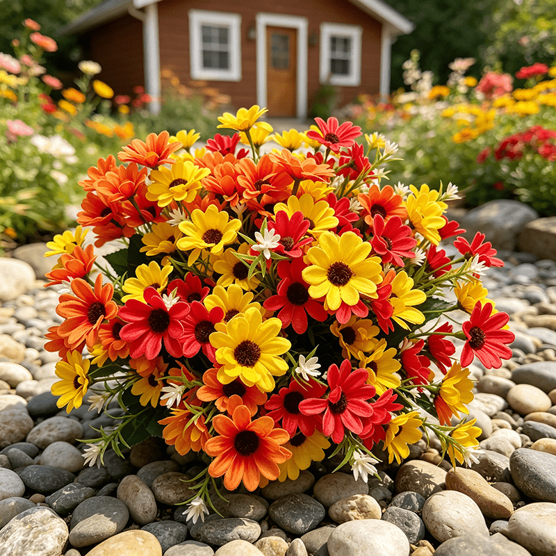 künstliche blumen im freien