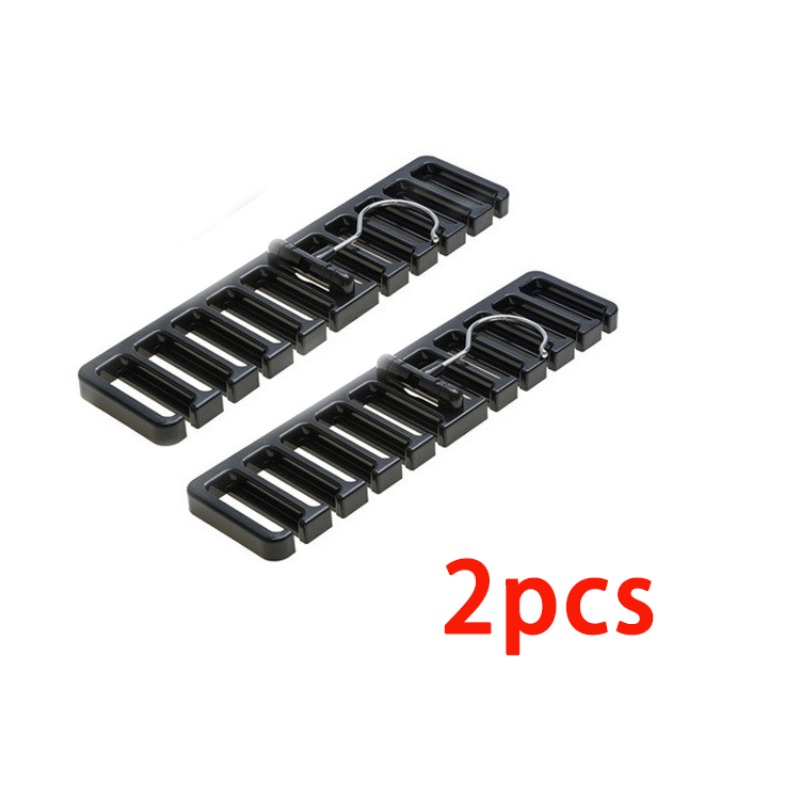 TEMU 2pcs Space-saving Multi-functional Plastic Belt Hanger - Ideal For Belts, Ties, Scarves | Durable Wardrobe Organizer With Multiple Compartments,