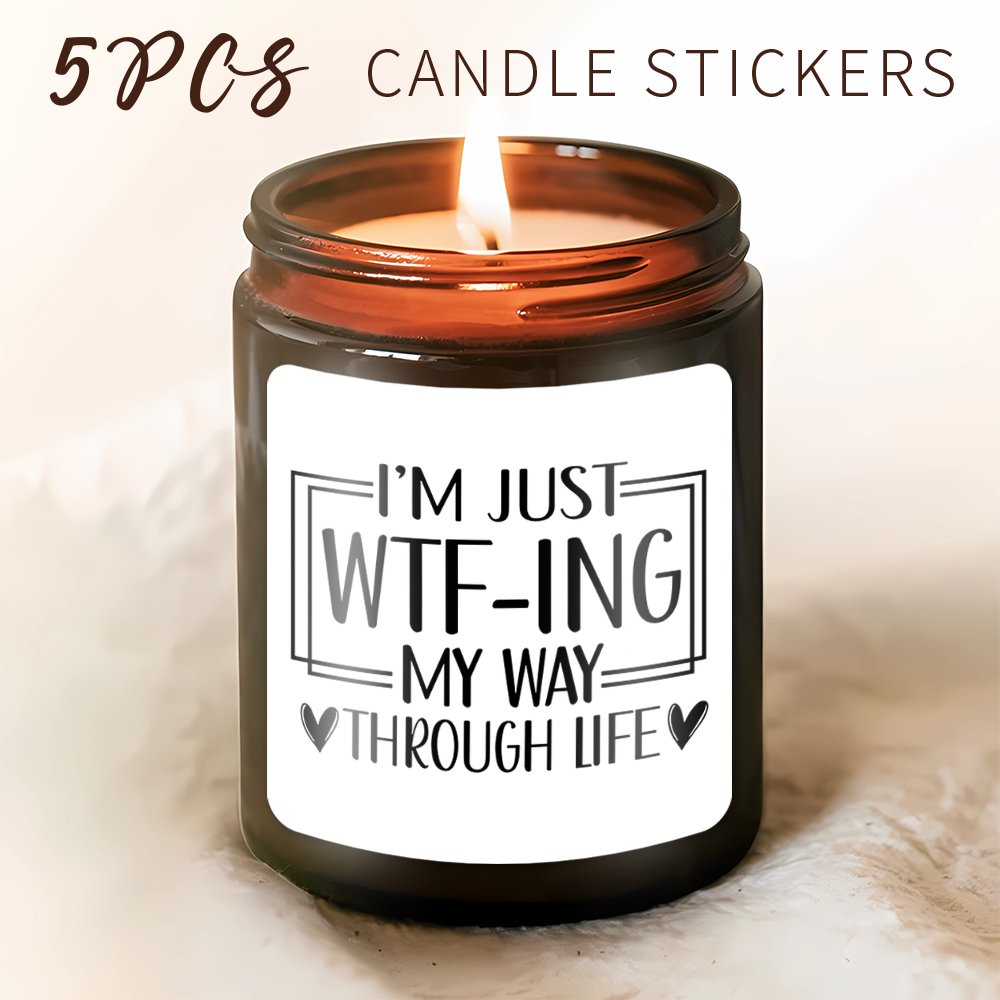 

5- Labels, 2x2 (5cm), Sarcastic "i'm Wtf-ing Through " , , For , Home &