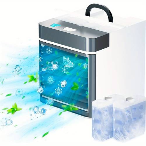 blueinblue portable air conditioner cooler fan mini personal cooling fan with anti leak 3 30db usb powered for bedroom office camping home tent dark gray 02 sdj 295 bedroom air cooler antileakage design