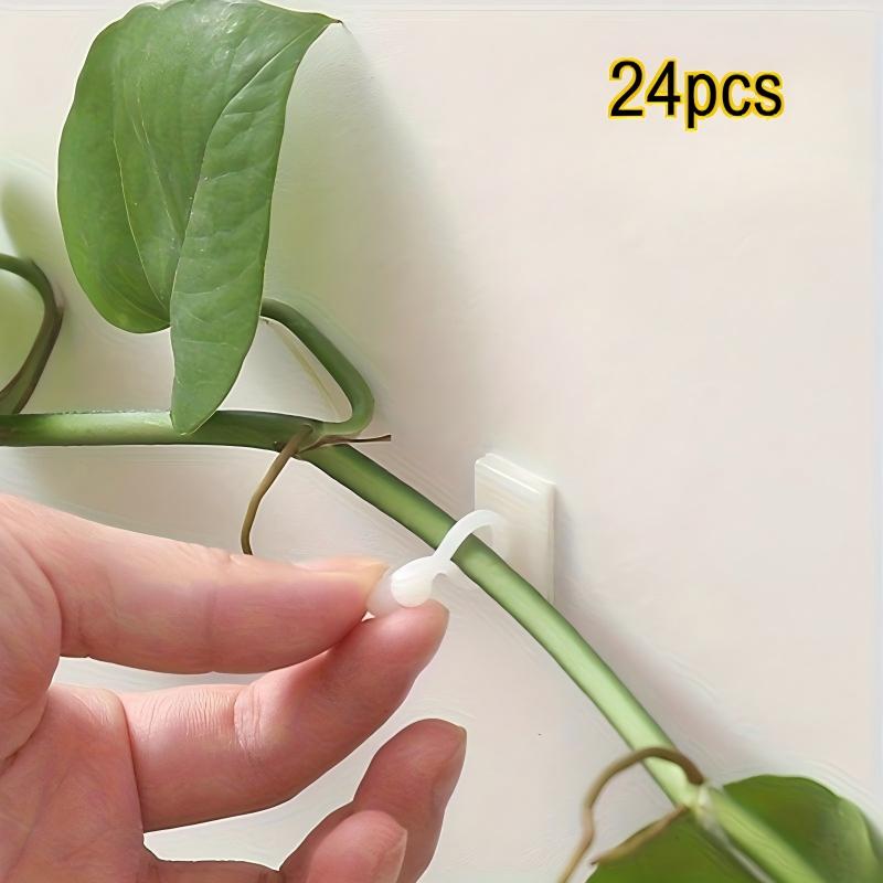 TEMU 24 pz Gancio di Fissaggio Autoadesivo a Muro per Piante Rampicanti, Supporto per Viti, Clip di Fissaggio per Parete da Giardino