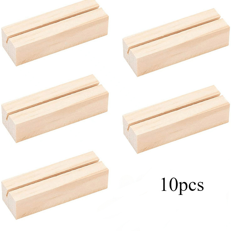 TEMU 10pcs Wooden Earring Display Stands, Jewelry Showcasing Base For Card Earrings