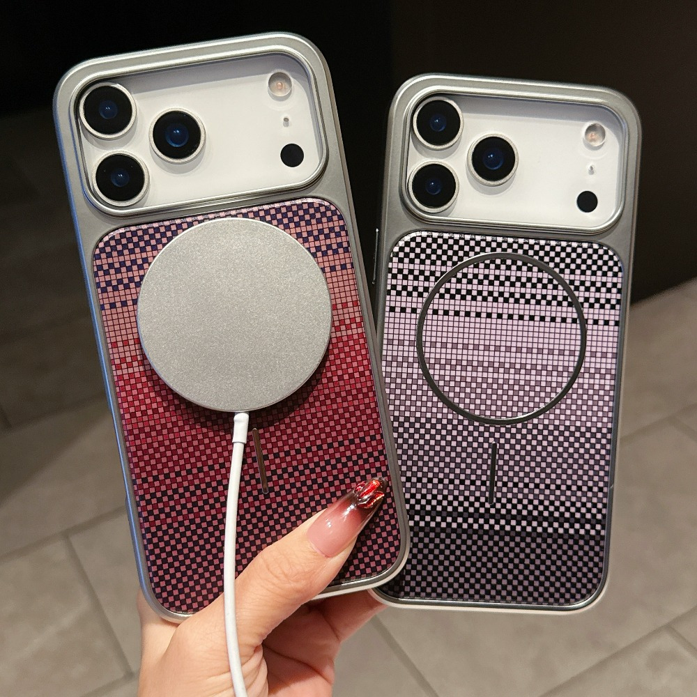 - style magnetic phone case compatible with iphone 17 pro max, iphone 17 pro, iphone 17 air, and iphone 17. it features a textured back panel for a comfortable touch, a   magnetic area for worry - free daily charging, and perfectly combines fashion and practicality., wireless charging,  , modern accessory, durable construction, protective cover, compatible, tech enthusiasts, fashionconscious   Product details 1