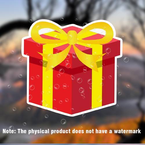 2d flat 2d flat 1pc box vinyl sticker waterproof self decal with ribbon detail laptop and water bottle pvc material 2d flat