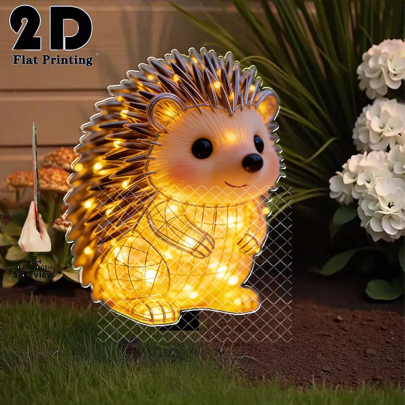 E-shop 2D Flat - 【2D Flat】 2D Flat - [2D Flat] 2D Plane . Leuchtender Igel Garten Dekoration Erdspieß, Outdoor Hof Garten Rasen Dekoration Ornamente,