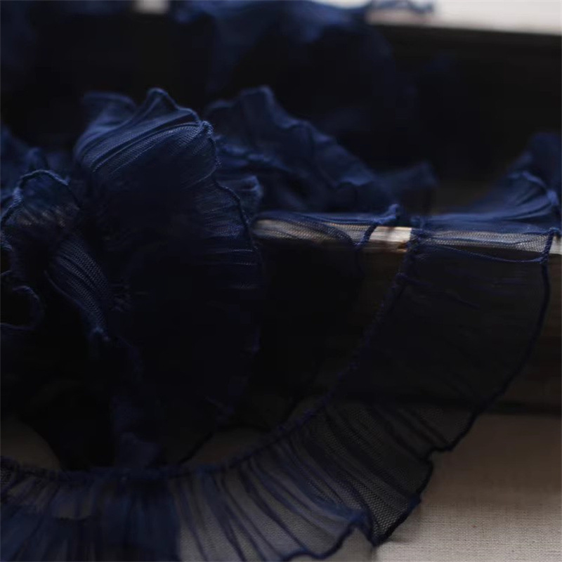 TEMU 1 Yard, 5cm Wide, Single-layer Accordion Pleated Lace Trim For Lolita-style Clothing, Cuffs, , And Diy Garment Accessories