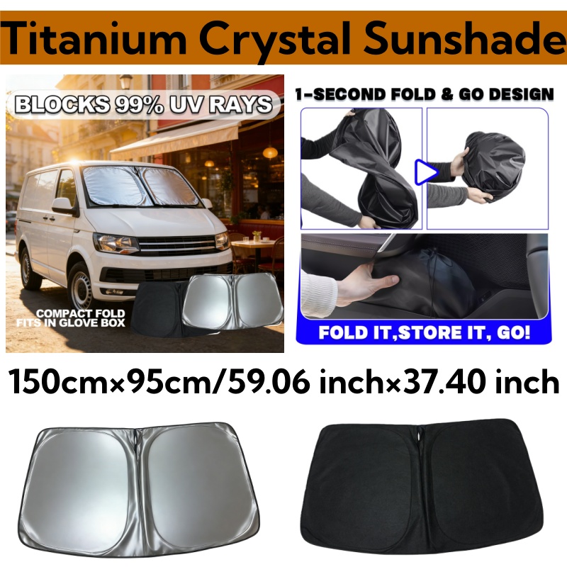 For Self-driving ! Suitable For Transporter Sunshade, 1pc Per Pack. High-density Layer Provides Strong Heat Insulation And Light Blocking, Shielding From While Preventing Interior Aging.