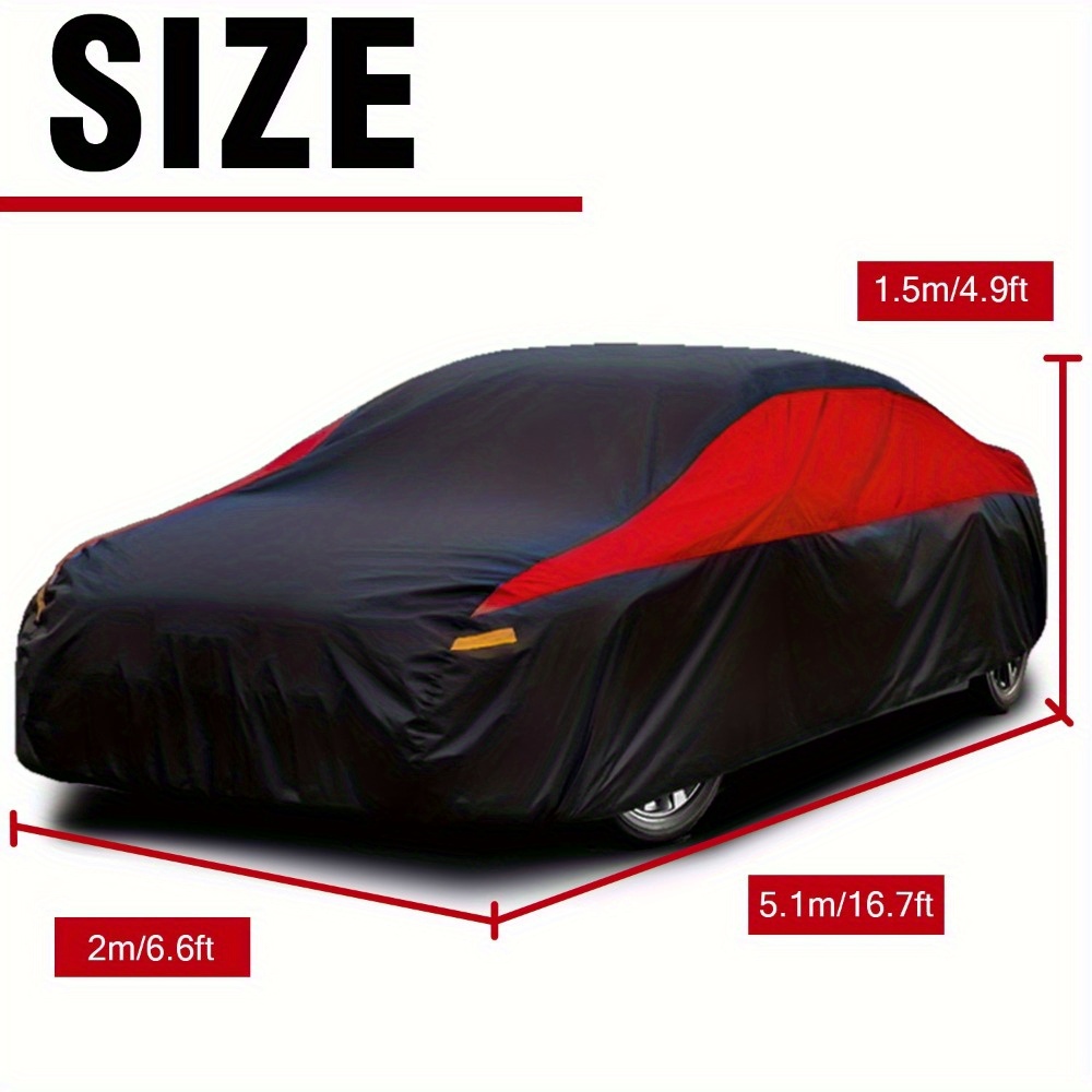 TEMU Universal Sedan Vehicle Cover L/ Xl/ Xxl | Durable All- | Sun Uv Rain Snow Dust Resistant | Waterproof Scratch-resistant For Indoor/ Outdoor Use