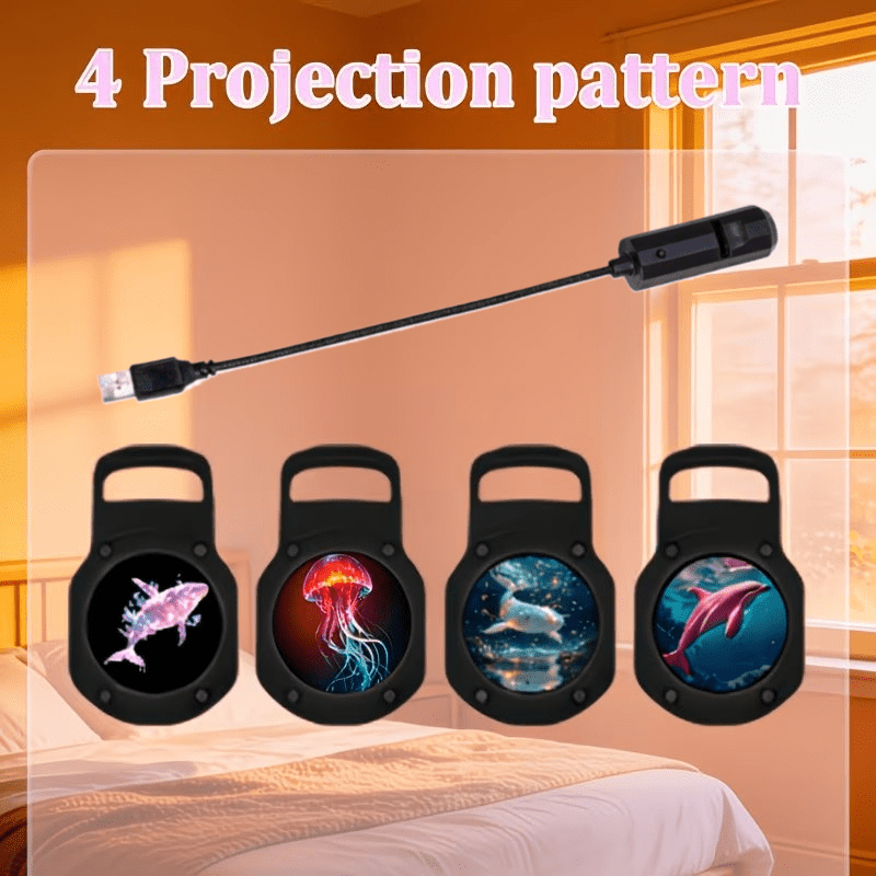 Portable USB- Marine Projector Night Light with In...