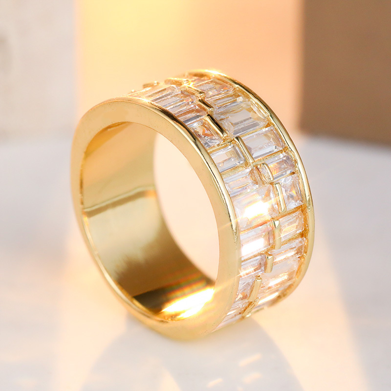 Unisex Fashionable Classic Double-Color Wide Ring