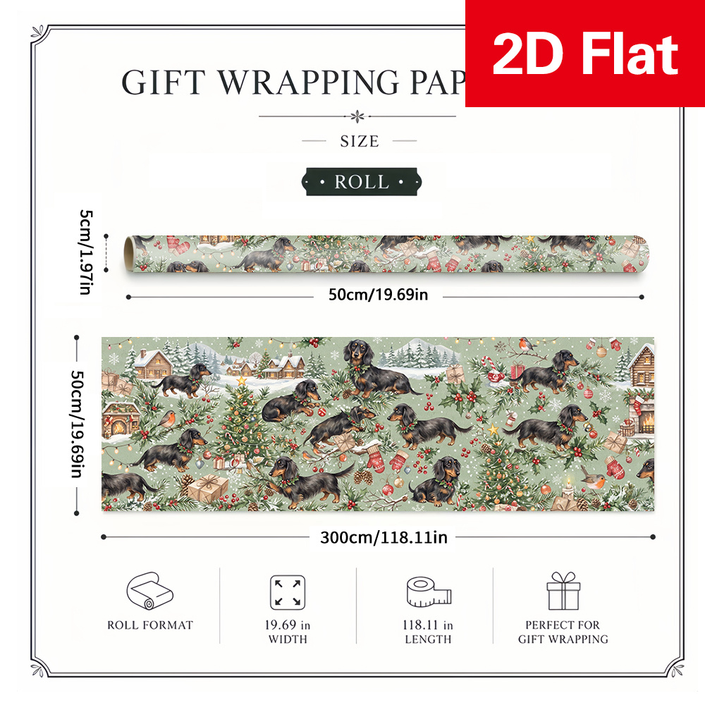 TEMU 1 Rolle 50X300Cm (19.7X118.1In) Geschenkpapier für den , Exquisites Geschenkverpackungspapier für alle Anlässe, Dekoratives Geschenkpapier mit