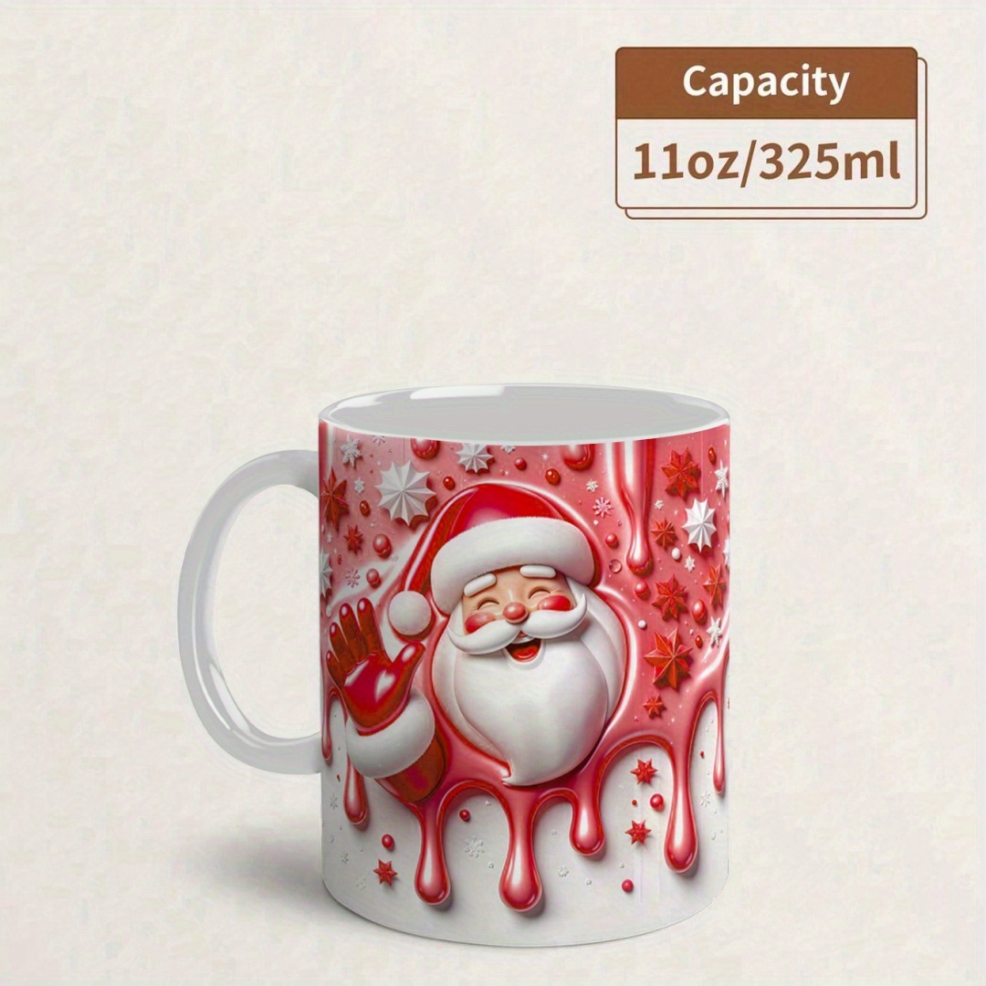 3d santa mug with realistic santa claus face cup with   beard waves   glaze hot cold beverage cup for christmas birthday gifts home office or party decor ideal for coffee tea hot chocolate durable holiday drinkware christmas mug festive gift item vibrant   4