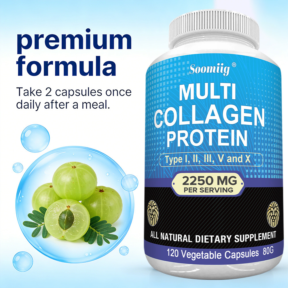 Collagen Protein Complex Supplement, 2 Bottles, 240 Capsules