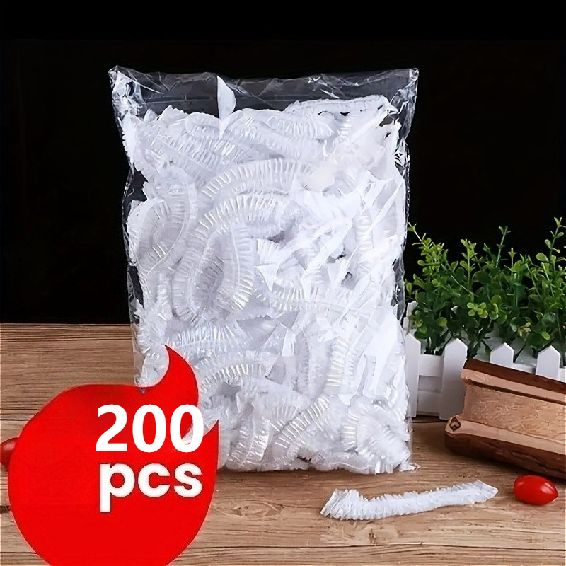 200pcs Reusable Elastic Food Covers - Transparent Stretchable Plastic Bowl And Plate Seal Covers, Suitable For Kitchen And Dining, Holiday Supplies, Christmas