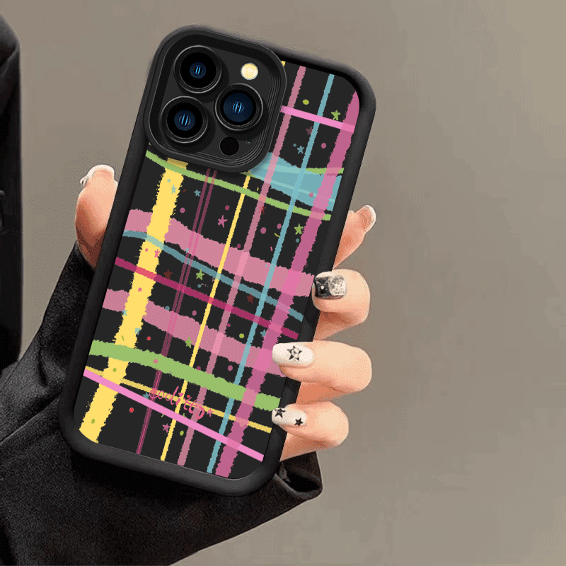 Fashion plate Anti-drop iPhone Phone Case for 16 15 14 13 12 11 XR 8 7