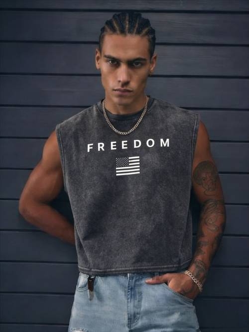 vintage 2026 erdbeere süße früchte grafik crop top, streetwear ärmelloses tee