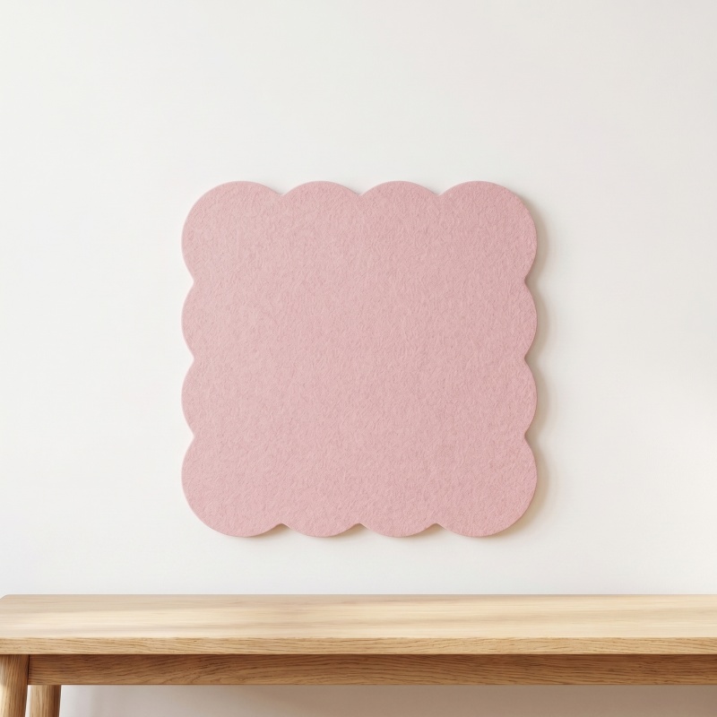 TEMU 1pc Cloud-shaped Felt Bulletin Board, 11.8*11.8in/15.75*15.75in, Wavy Cork Board Alternative, Self-adhesive Bulletin Board, Foldable Decorative