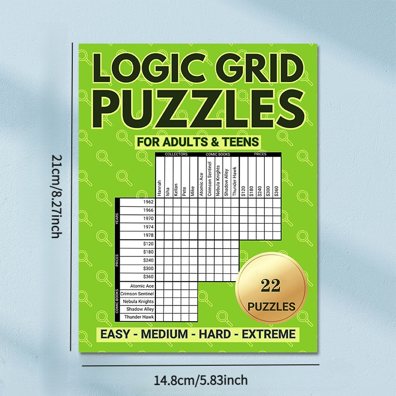 Adult Logic Grid Puzzle Collection, High-Difficulty Drawing Book