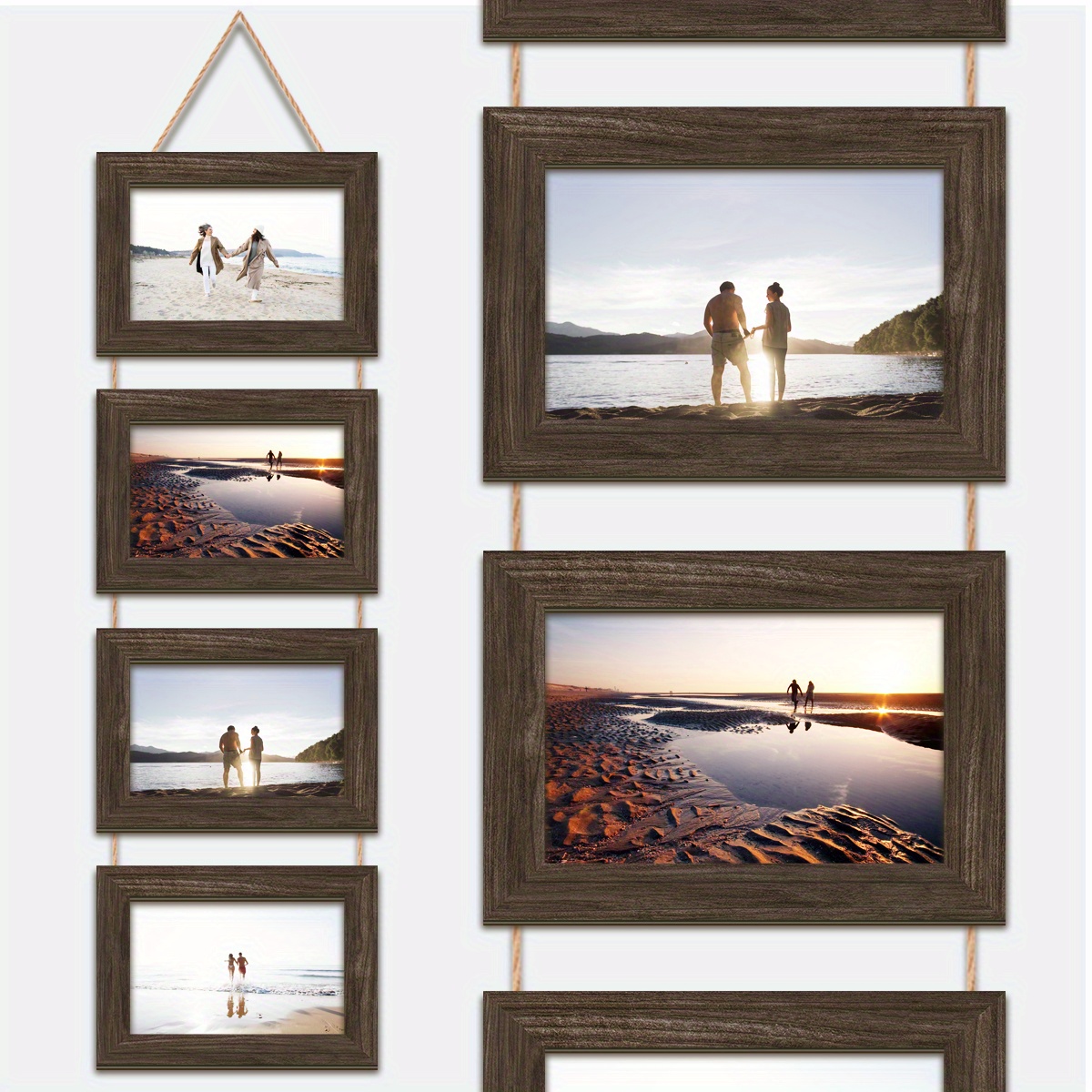 TEMU A Set Of Handmade Square Vintage-style Themed Hanging Picture Frames, Suitable For Wall Hanging, , And An Decoration For Halloween, Christmas,