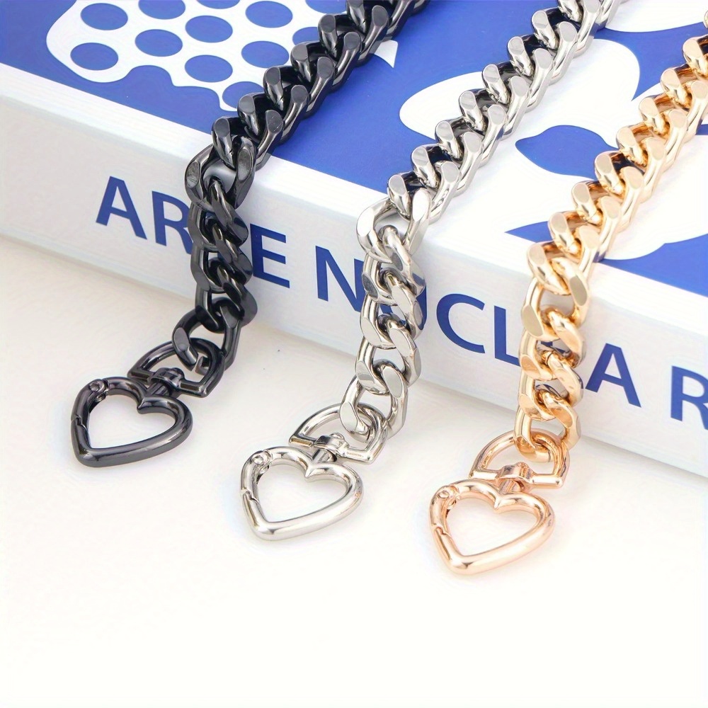 2pcs heart shaped purse chain strap extenders alloy metal Temu