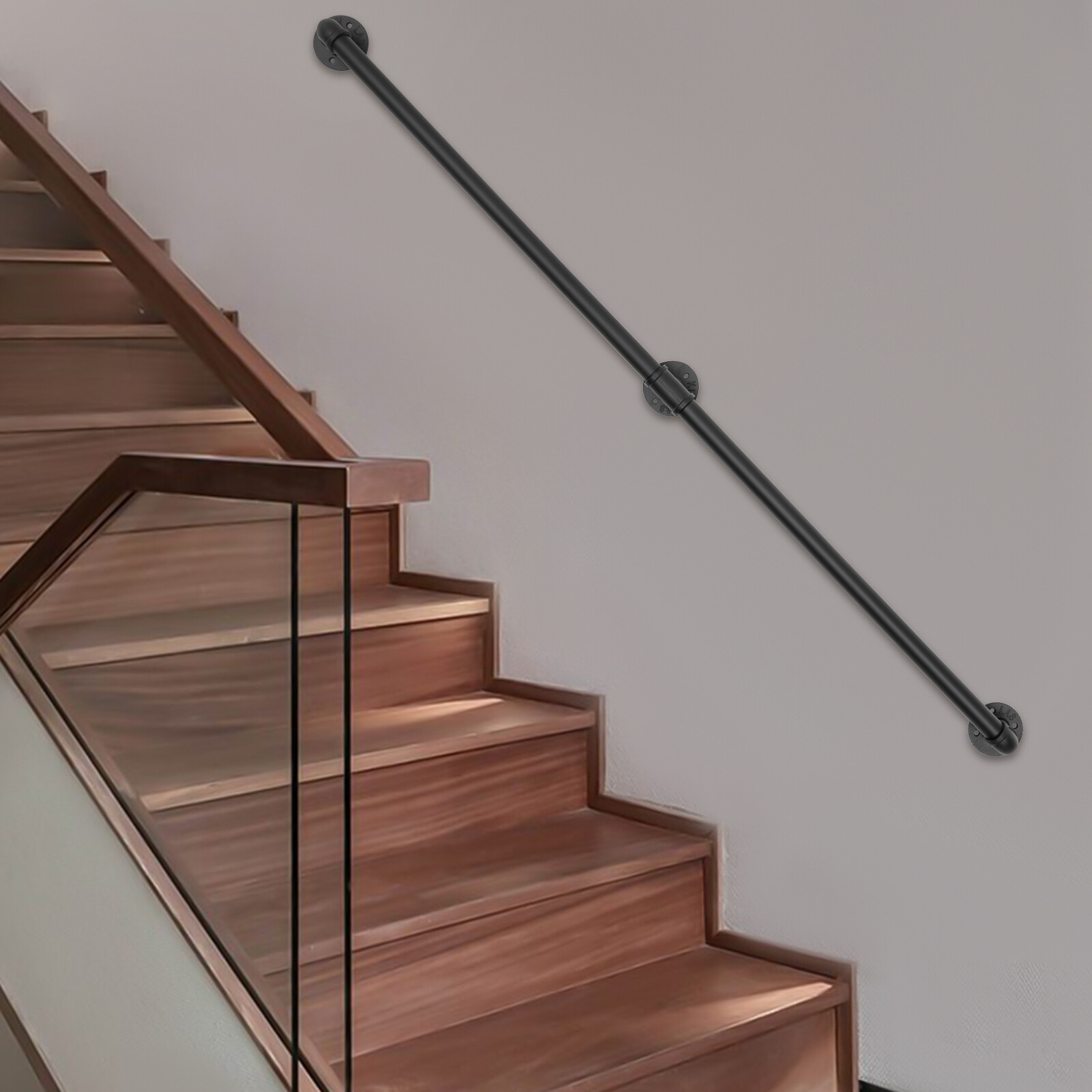 152.4 cm dviejų dalių metalinis laiptų turėklas