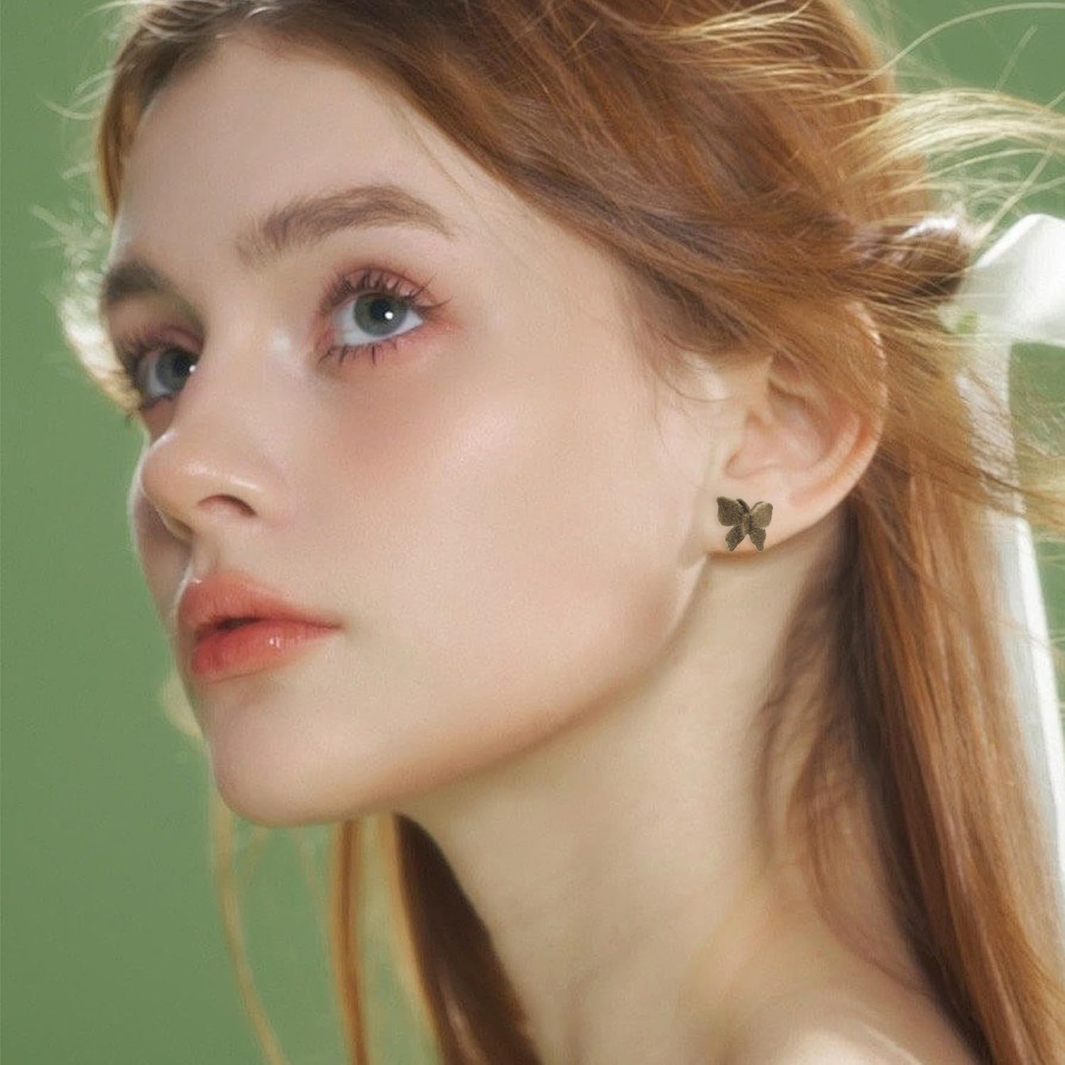 10pcs Colorful Butterfly Earrings Set Hypoallergenic Plastic Studs