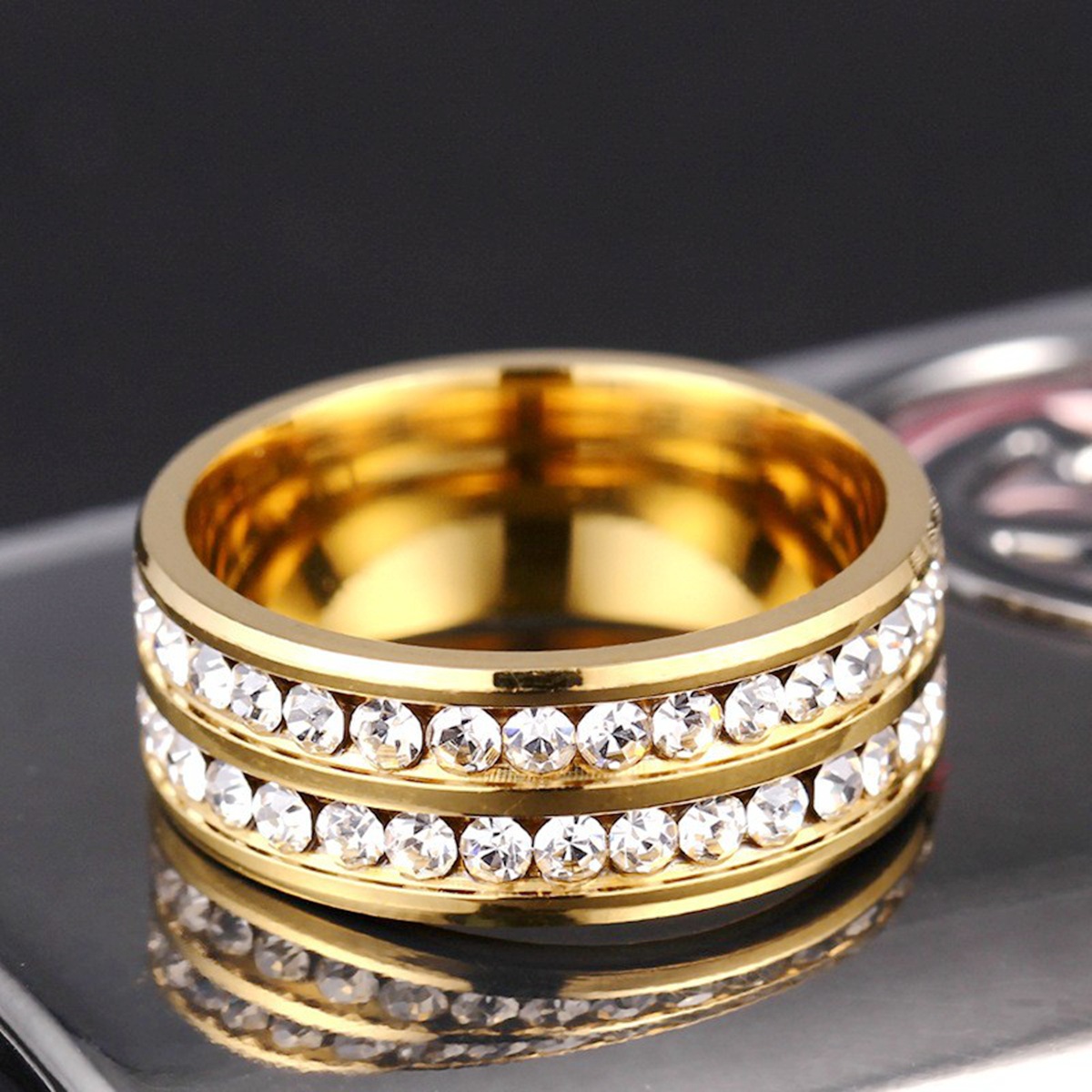 TEMU A Minimalist Ring For Women, Made Of Stainless Steel, Featuring A Easy Design With Embellishments, Couples And Exuding A High-end Feel